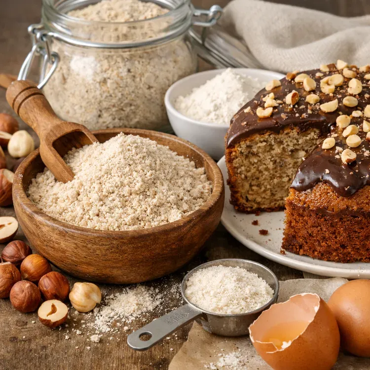 Hazelnut flour in cake mixes illustration